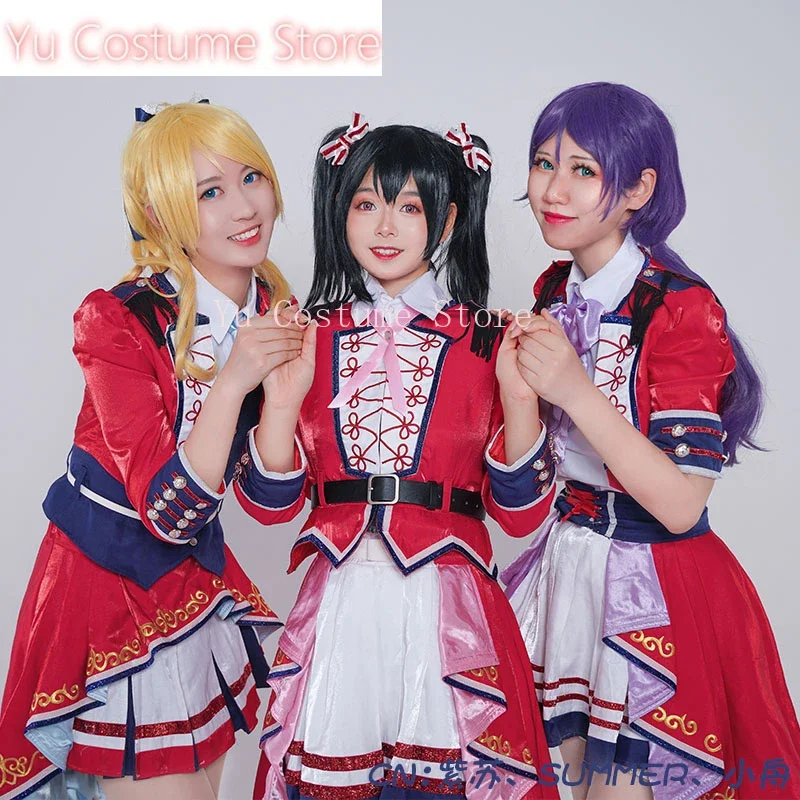 Ю Аниме! Lovelive Tojo Nozomi Koizumi Hanayo μ's 9th Anniversary Revival Concert Performance Dress Uniform Косплей Костюм