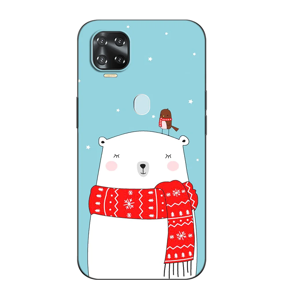 Для ZTE Blade V2020 чехол Axon 11 SE 5G задняя крышка для V 2020 черный ТПУ с надписью &quotmerry christmas