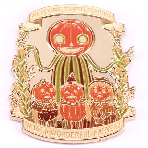 Эмалированная заколка с изображением ТВ манги тыквы