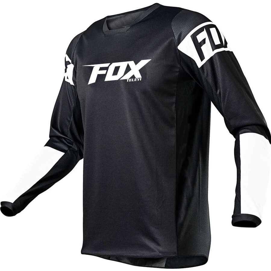 

2023 FOX TELEYI Motorcycle Mountain Bike Downhill Jersey MTB Offroad DH MX Bicycle Locomotive Shirt Cross Country long jersey