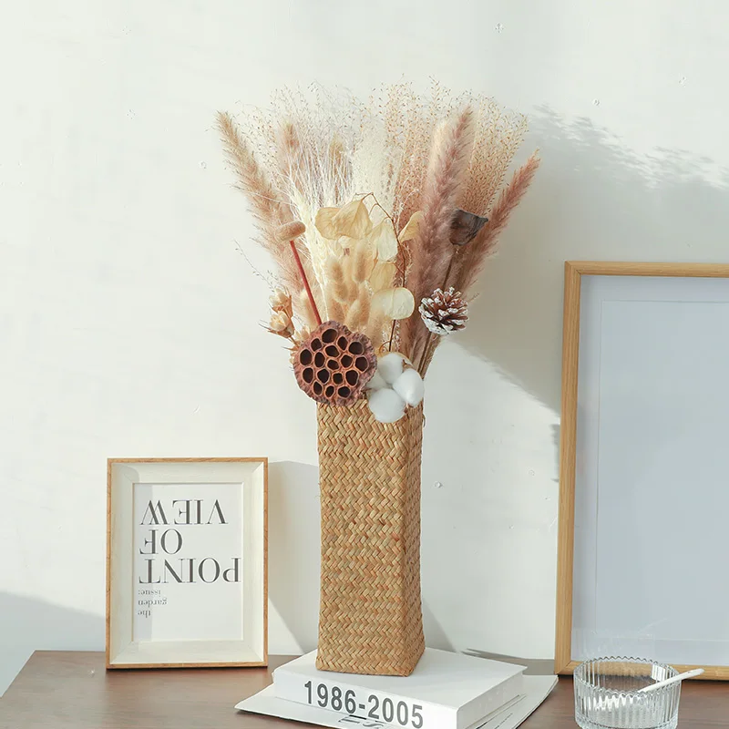 

12Pcs Mixed Natural Dried Flower Bouquet Home Decoration Living Room Ins Reed Room Decor Gifts