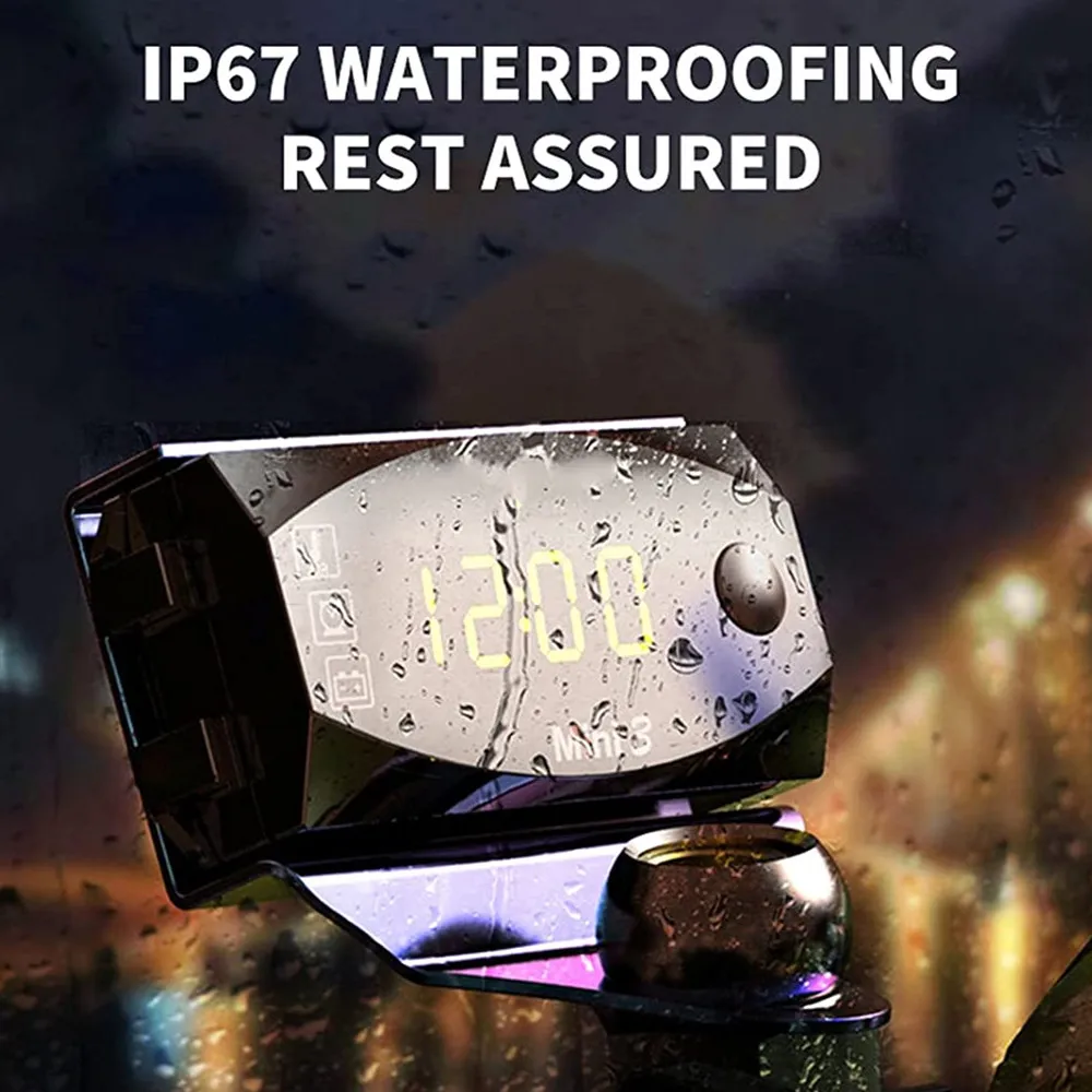 Многофункциональные цифровые часы Voltimetro термометр Вольтметр постоянного тока 12