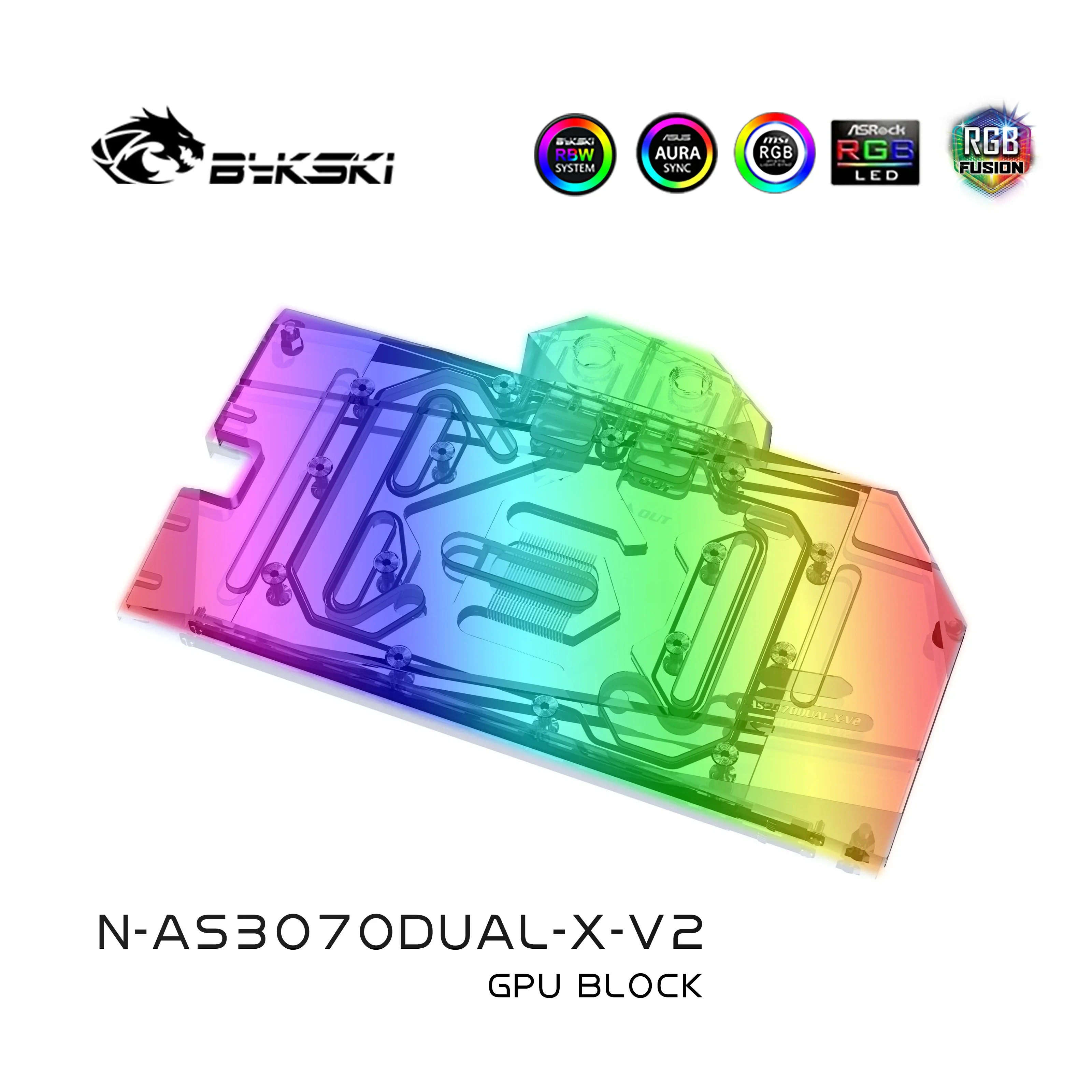Bykski водяной блок для ASUS DUAL RTX3070-8G/TUF RTX3070 8G игровая GPU карта/полная крышка Медная