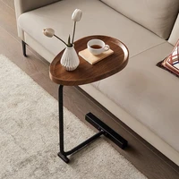 simple modern side table sofa corner table bedside reading oval coffee table tea solid wood counter top living room meubles