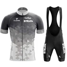 Комплекты для велоспорта STRAVA, мужские велосипедные комплекты из джерси и брюк, Мужская одежда для горных велосипедов, летняя рубашка с рукавами, велосипедная одежда Strava, платье
