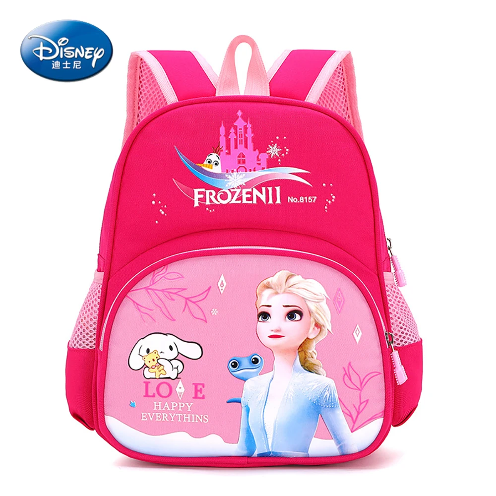 

Disney Children's Lovely Cartoon Schoolbags For Girls Frozen Elsa Sofia Princess Backpacks Kids Fashion Light Backpack 2022 New