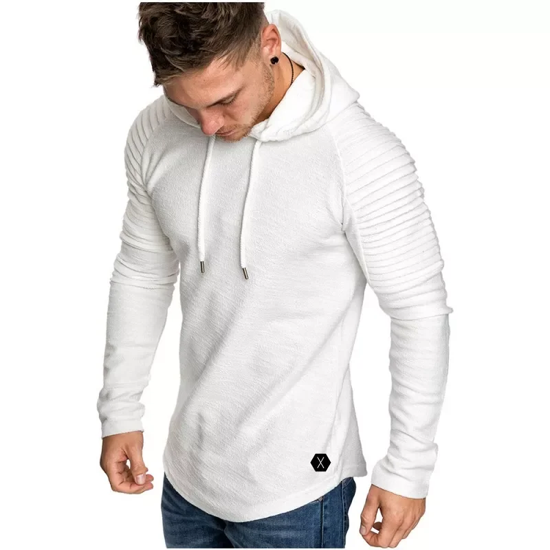 

2023New Mens Hoodies Men Solid Color Hooded Slim Sweatshirt Mens Hoodie Hip Hop Hoodies Sportswear Tracksuit