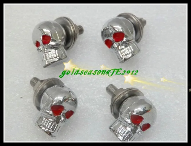 

Бесплатная доставка 4 x хром 5 мм Череп Скелет болты ветровые экраны номерной знак мотоцикла на заказ