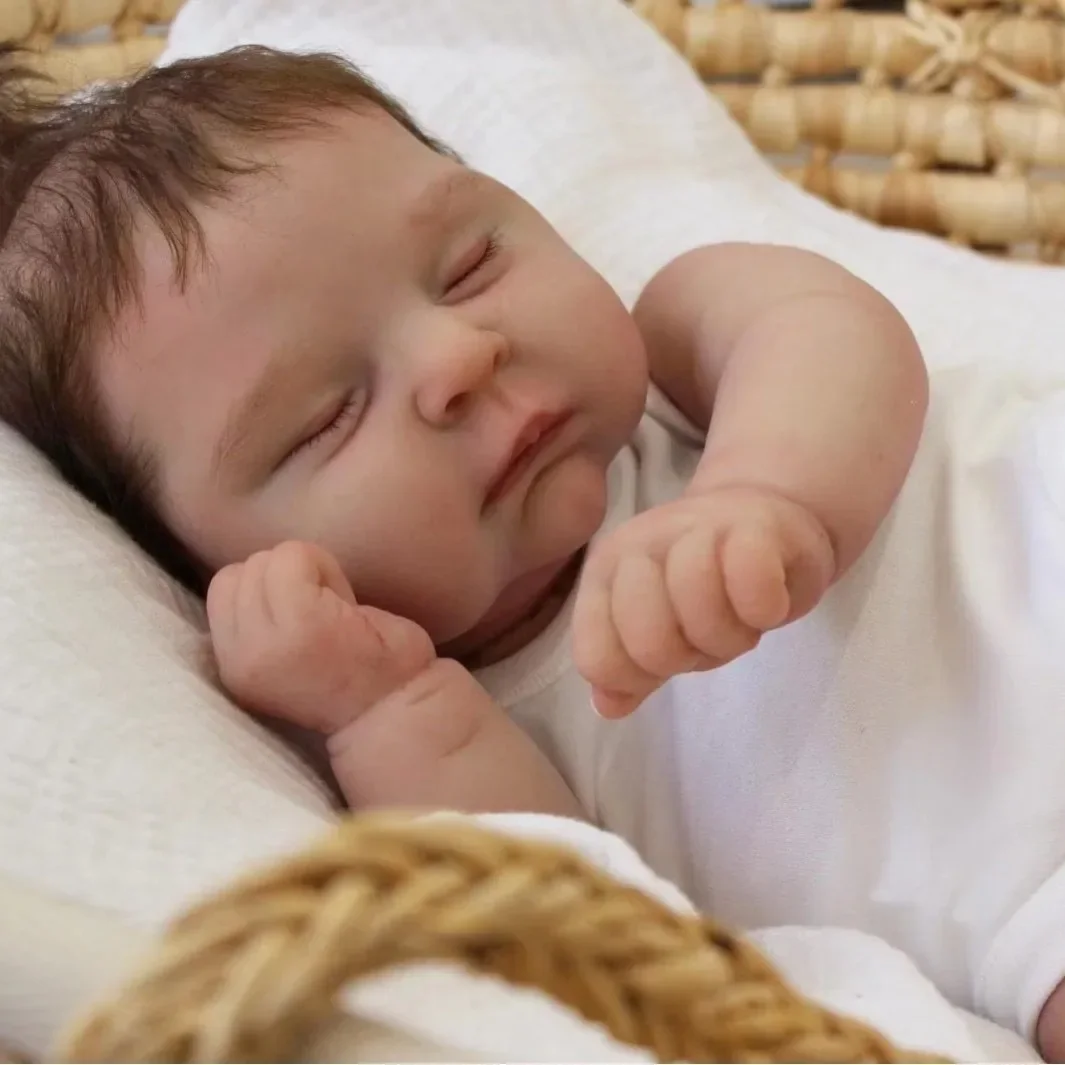 NPK 19-дюймовая мягкая кукла Reborn Baby Peaches с 3D-кожей многослойная роспись видимыми