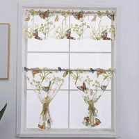 short butterfly curtains living room bedroom tulle for kitchen windows decoration tulle kitchen 02