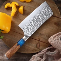 5cr15 stainless steel kitchen cutting knife forged small sharp blade cleaver knife cooking knife with resin wood handle