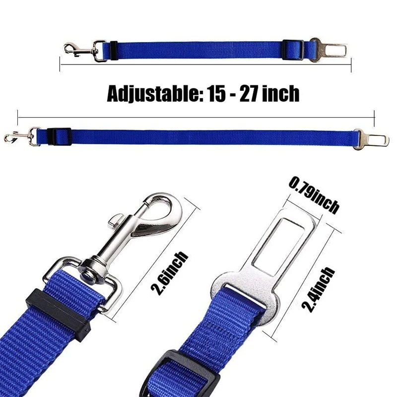 Регулируемый автомобильный ремень безопасности для домашних животных кошек и