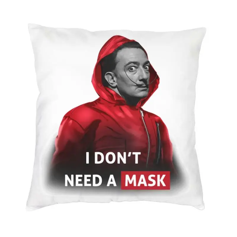 

Nordic Style Money Heist Throw Pillow Case Home Decor Custom Square La Casa De Papel Cushion Cover 45x45 Pillowcover for Sofa