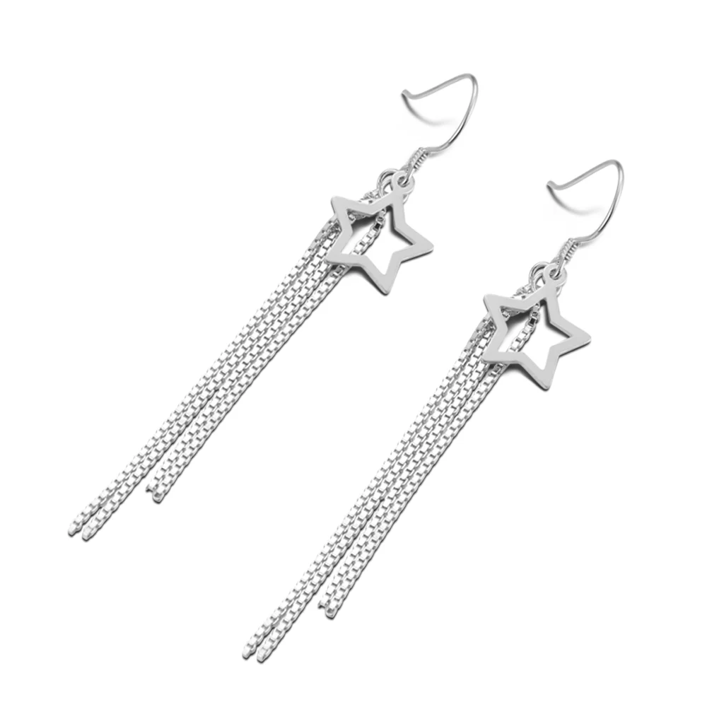 

Женские длинные серьги из серебра 925 пробы, с кисточками