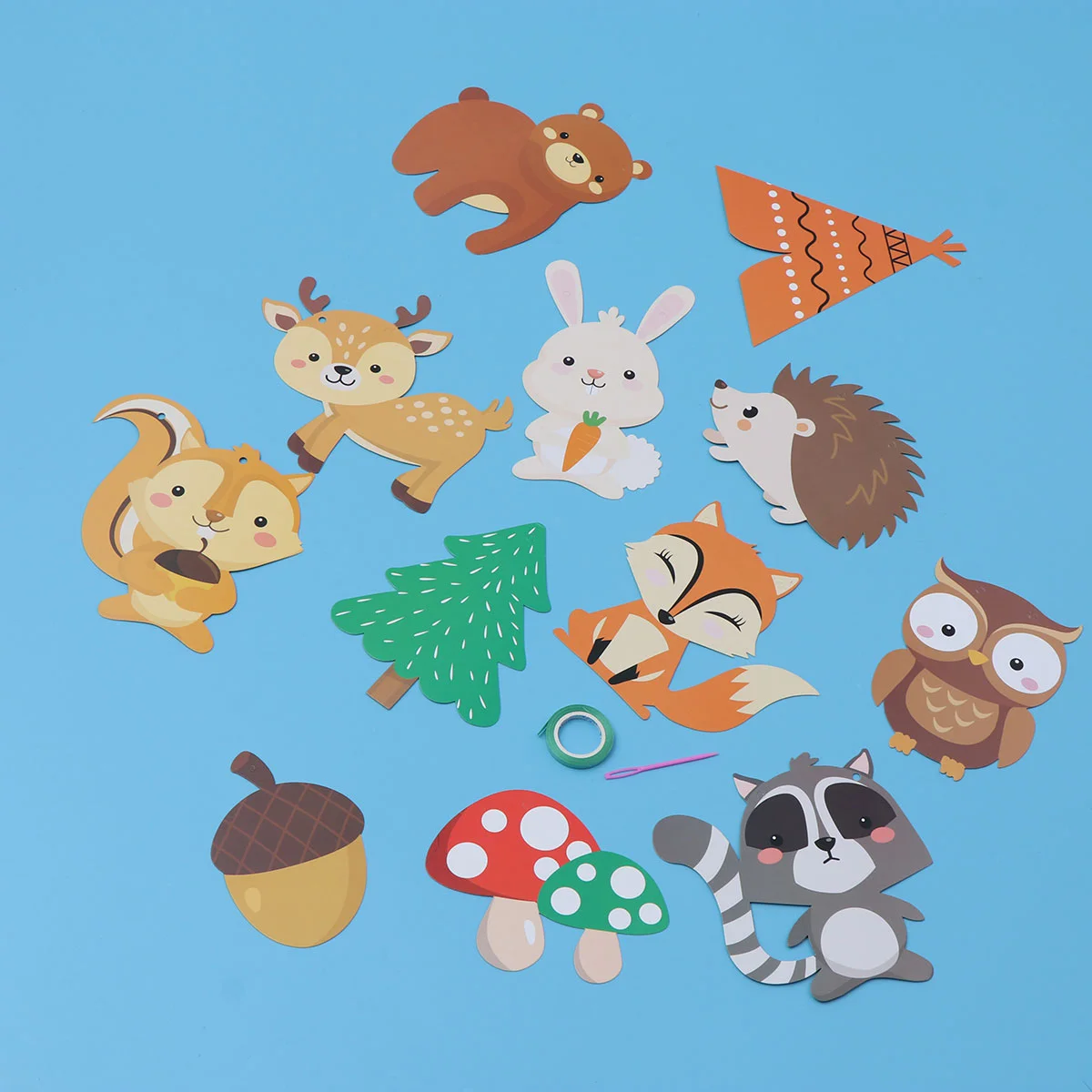 

Banner Birthday Party Happy Garland Animalhanging Theme Decorations Kids Bunting