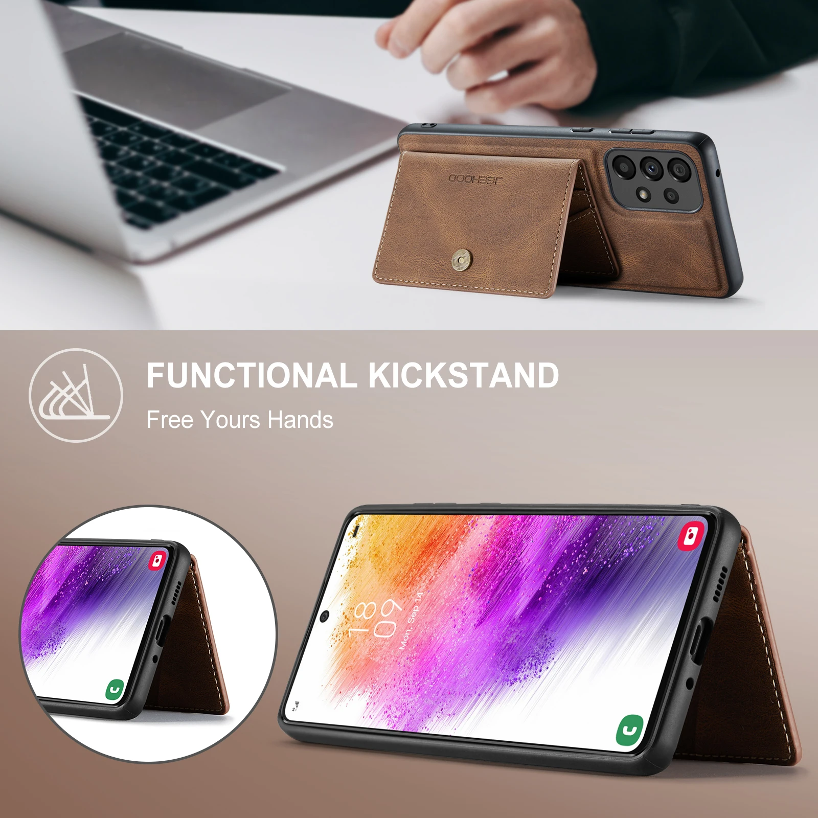 360 Powerful Protection Functional Kickstand Case For Samsung Galaxy A51 52 53 54 71 72 73 12 13 14 22 32 Securely Wallet Cover