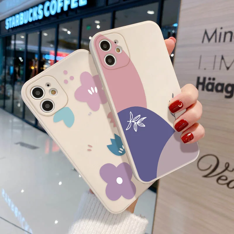 

NOHON Case For XIAOMI 11T LITE 10 ULTRA 10S 9 SE CC9 8 6X POCO X3 NFC F3 M3 flowers plants Non-Slip Fashion cover