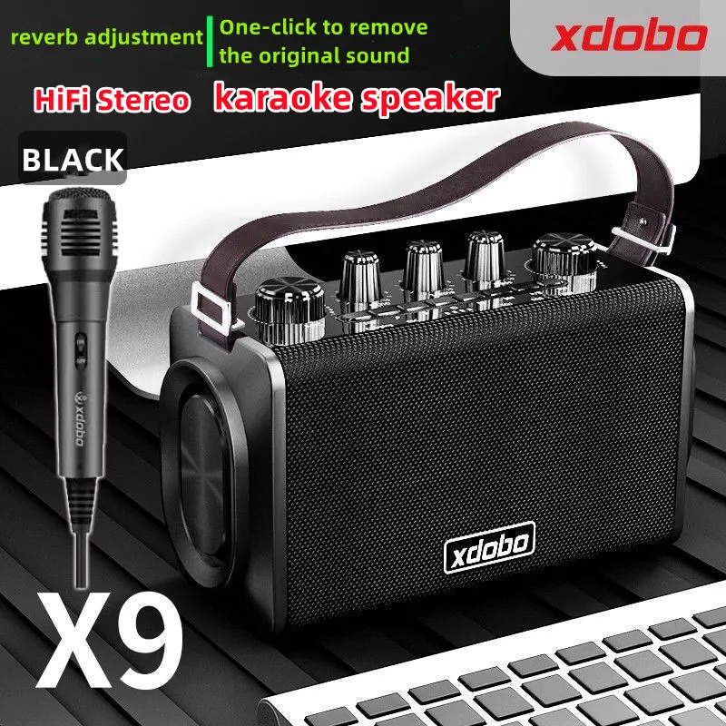 

xdobo X9 Karaoke Bluetooth Speaker Portable 60W Power Sound Column Outdoor Subwoofer 360 Stereo Surround with Microphone TF AUX