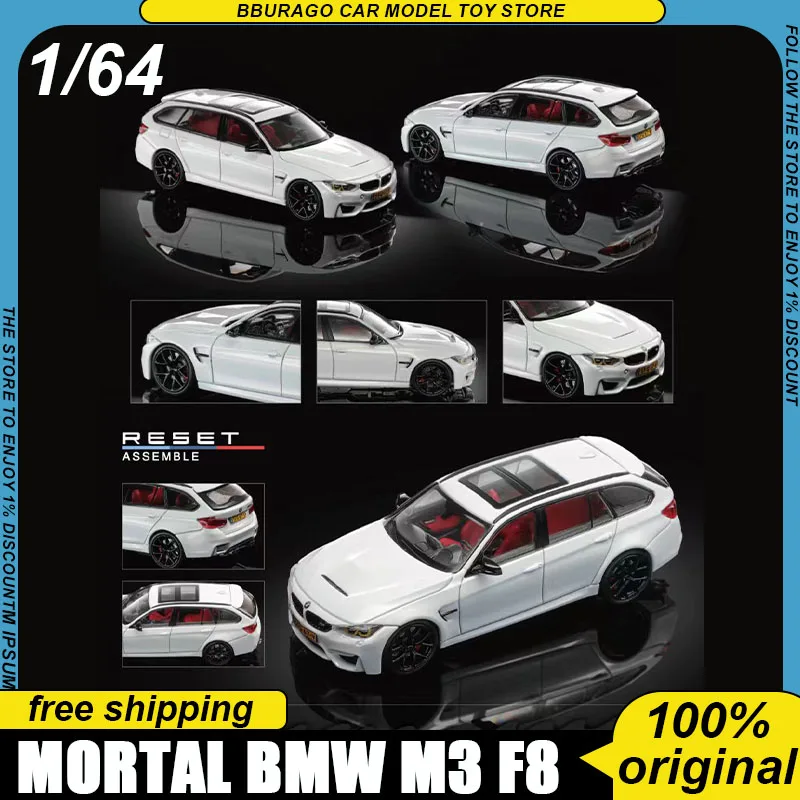 Фото Предзаказ: Коллекционная модель автомобиля BMW M3 F81 Touring в масштабе 1:64, классический универсал, игрушка для мальчиков, украшение, рождественский подарок №1