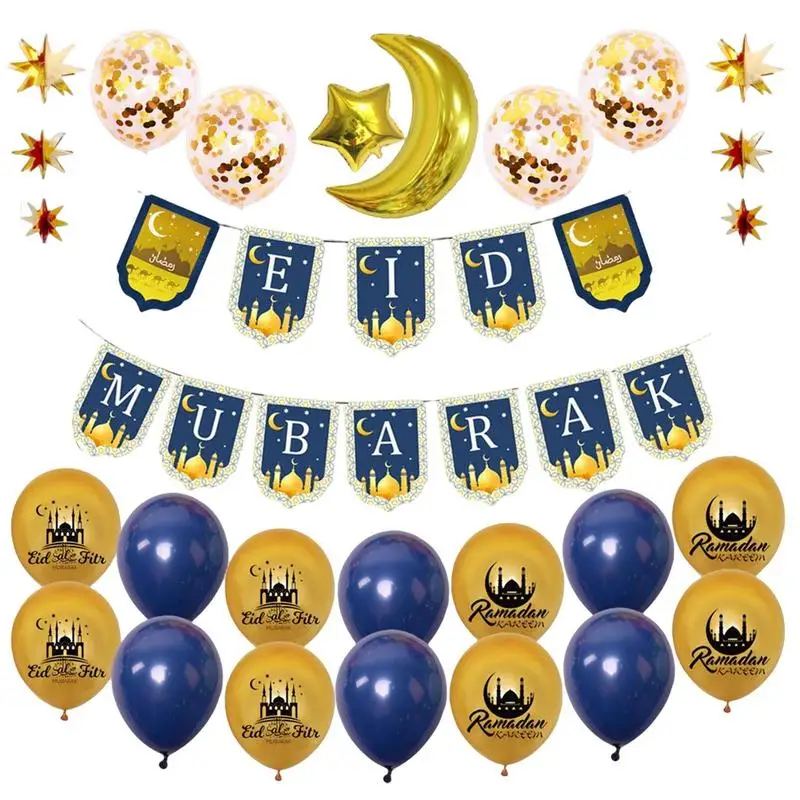 

Eid Balloons Set Party Supplies Latex Balloons Set Star Moon Letter Balloons Party Favors Classic Decoration Home Garland Banner