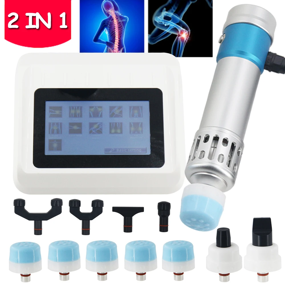 

ED Treatment Shock Wave Therapy Machine Erectile Dysfunction Muscle Pain Relief 2 in 1 Touch Screen Shockwave Chiropractic Tool