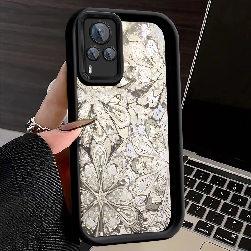Рельефный мягкий чехол с цветочным рисунком для VIVO Y35 Plus S12 S10e S9 S9E Y200i Y36 Y36i Y12 Y100 Y78t