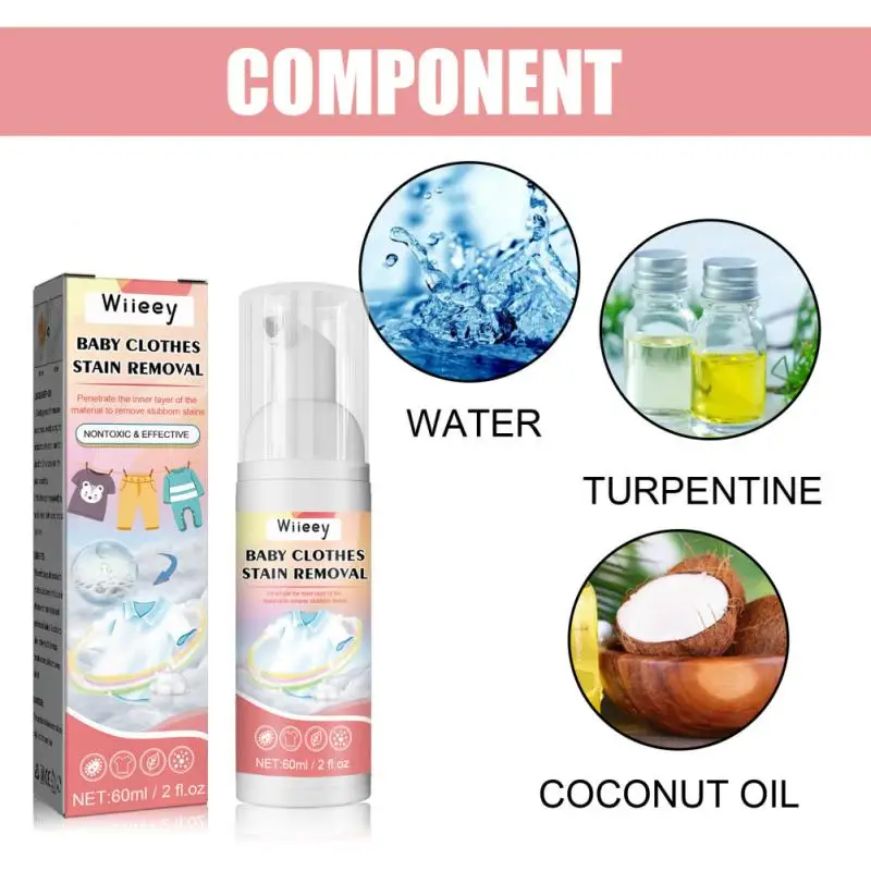 

Teeth Cleaning Children Baby Clothes Stains Clean Mousse Cleaning Detergent Tough Stain Cleaning Laundry Spray Detergent