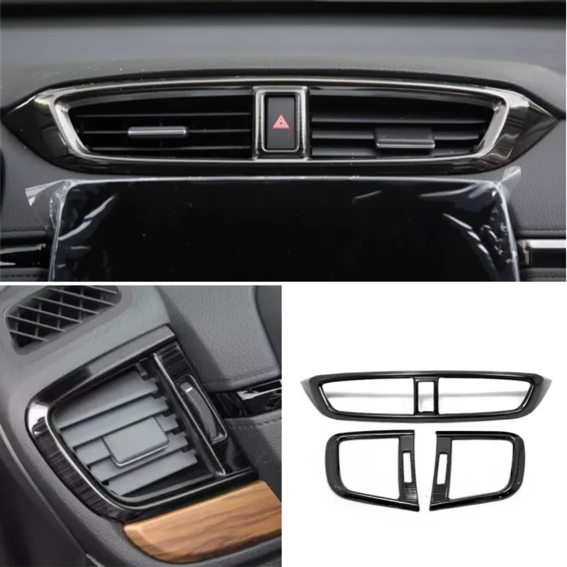 Фото Для Honda CR-V 2017-2021, BREEZE 2020: Декоративная накладка на центральный воздуховод кондиционера (рамка, крышка, отделка) №1