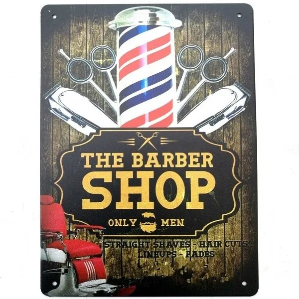 

Metal sign wall sign wall decorative plaque art collection Barber Shop Decor Shabby Chic Vintage Metal Signs