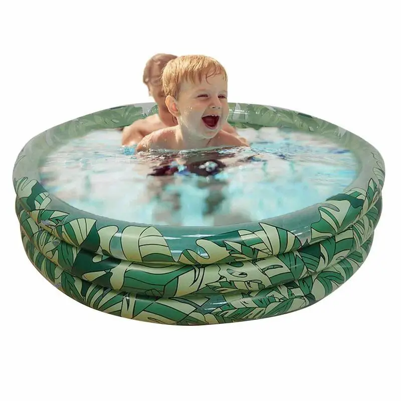 

Детский надувной бассейн с листьями, детский бассейн для шаров, утолщенное дно с пузырьками, диаметр после надувания 148 см