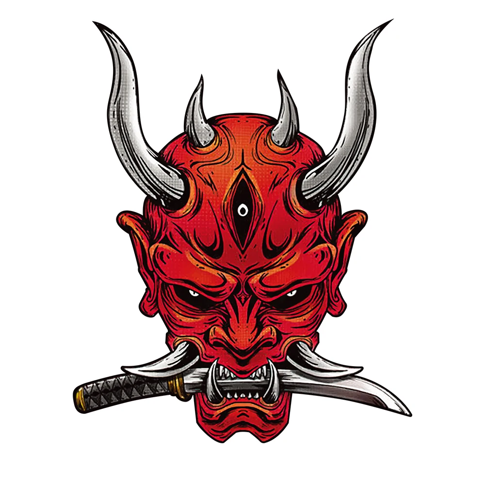 

JDM Japanese Oni Samurai Reflective Decal for Honda Monkey YAMAHA AX Kawasaki Z750 Suzuki Twin Cam Vespa B22