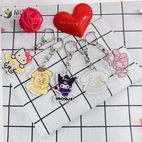 kawaii sanrio keychain hellokittys cinnamoroll mymelody cartoon cute sweet simple bag pendant anime accessories girl gift