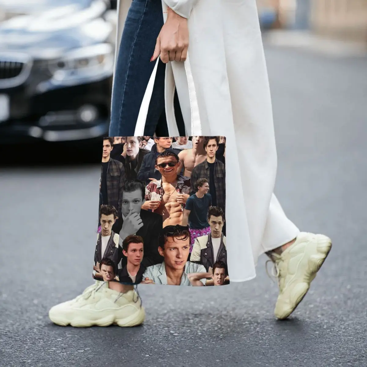 

Tom Holland Collage Women Totes canvas handbag canvas shopping bag