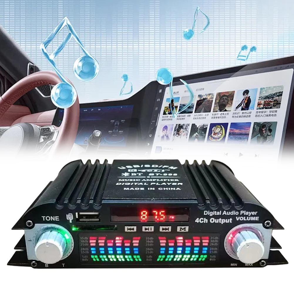 1600 Вт пиковая мощность Hi-Fi усилитель звука FM USB Bluetooth-совместимый домашний