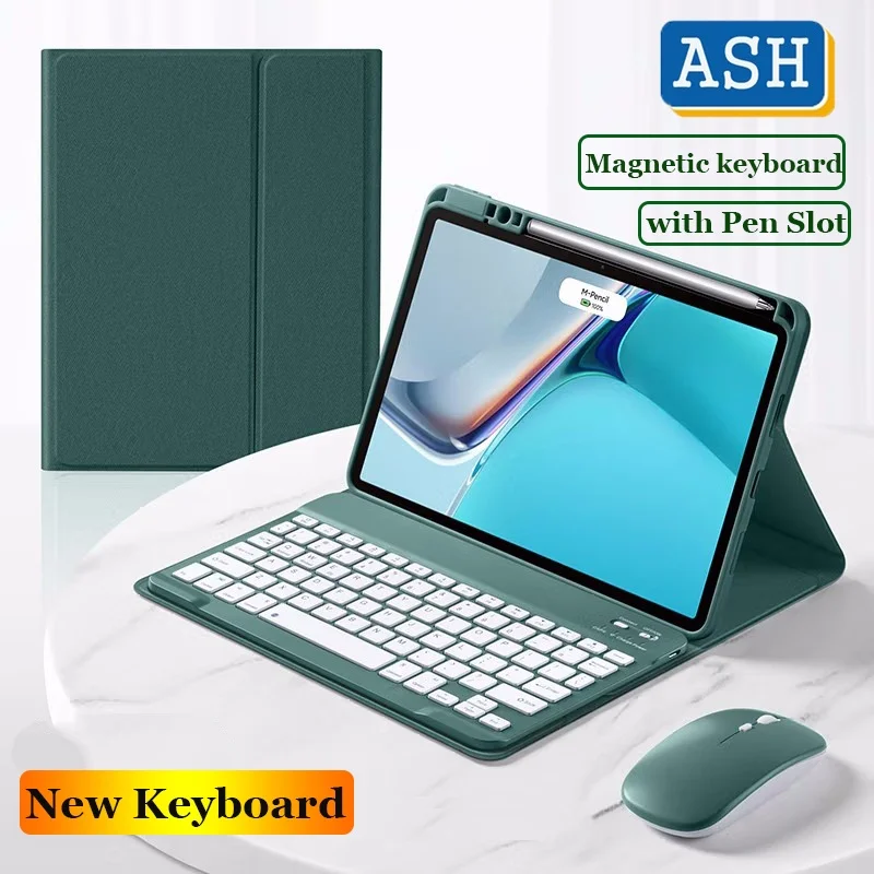 

Чехол для клавиатуры и мыши ASH для Huawei Matepad 11,5 дюймов 11 2023 Air 11,5 Pro 11 2022 для Matepad 11 2021, чехол для клавиатуры с Bluetooth
