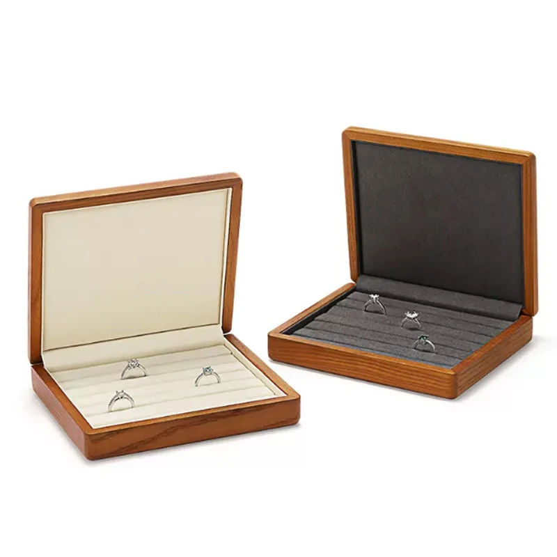 New Solid Wood Jewelry Box Earring Ring Display Storage Box Exquisite Simple Packaging Box Gift Box