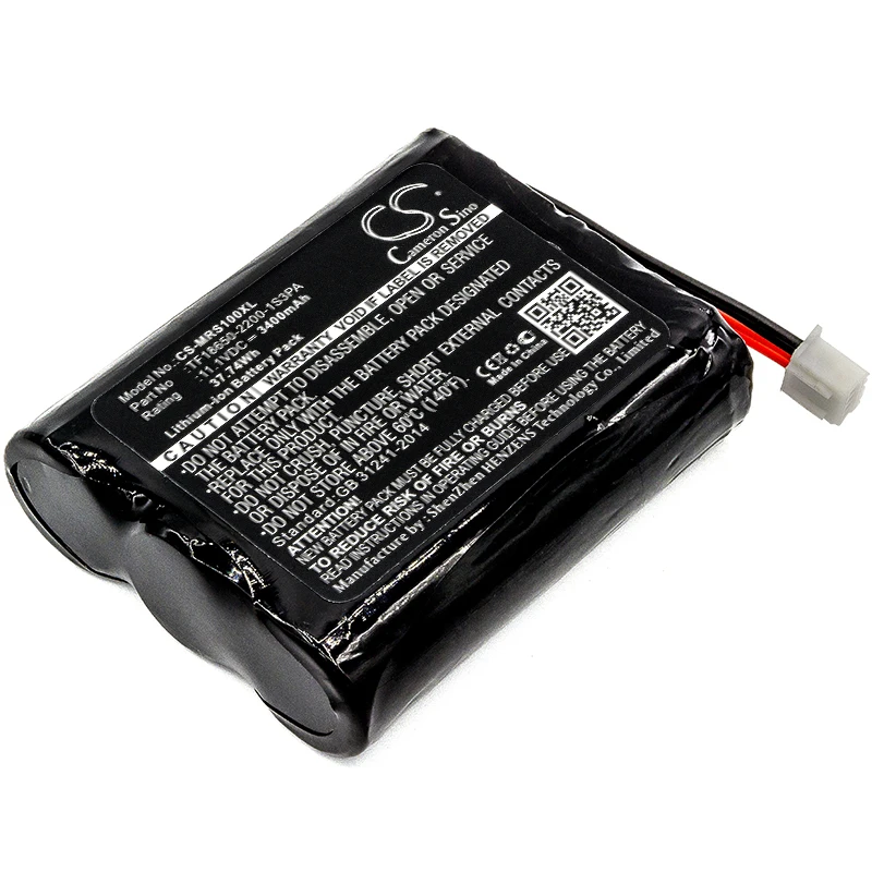 Фото Аккумулятор для колонки Cameron Sino TF18650-2200-1S3PA 11.1V/2600mAh/3400mAh для Marshall Stockwell + набор инструментов — Li-ion №4