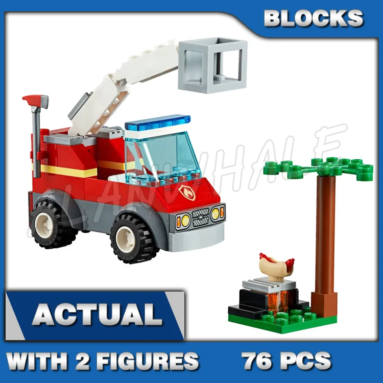 

76 шт., Детский конструктор пожарная машина 11211