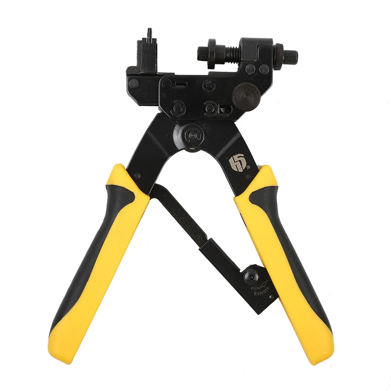 Профессиональный обжимной инструмент с твердостью 3 в 1, обжимной инструмент для коаксиального кабеля, Разъемы F/BNC/RCA, саморегулирующийся инструмент Профессиональный обжимной инструмент с твердостью 3 в 1, обжимной инструмент для коаксиального кабеля, Разъемы F/BNC/RCA, саморегулирующийся инструмент