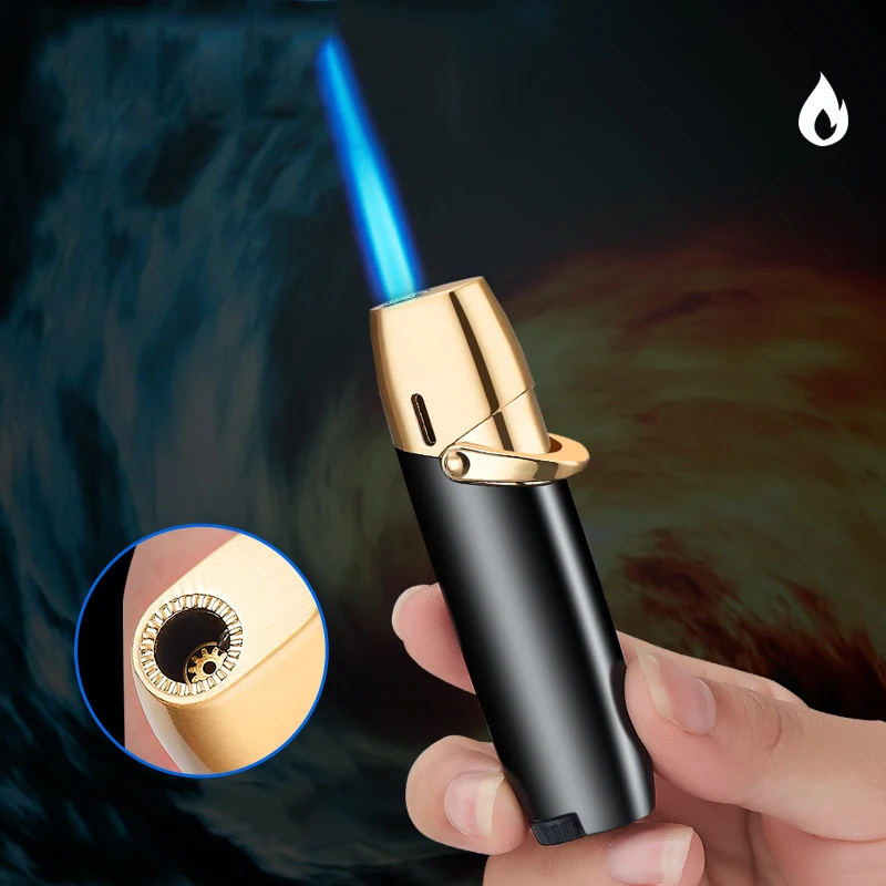 

Mini Windproof Lighter Metal Jet Flame Turch Turbo Cigar Butane Gas Refillable Portable Lighters Smoking Accessories Gadgets