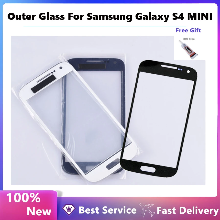 Сенсорный экран передняя стеклянная панель для Samsung Galaxy S4 MINI I9195/I9190 внешнее