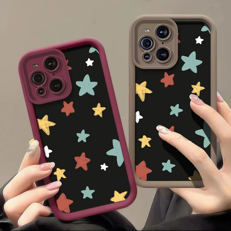 Case For Vivo IQOO NEO U1X Z1X Z3 Z3I T1X Z3X Cute Colorful Stars Shockproof Soft Silicone Camera Lens Protection Phone Cover