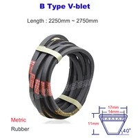 v belt b type black rubber b 2250mm b 2750mm transmission belt industrial agricultural machinery automotive equipment v belt