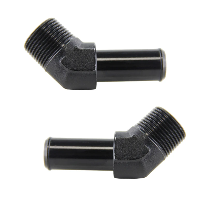 

3/4" NPT Male To AN12 45Degree Hose Barb Aluminum Adapter 2PCS