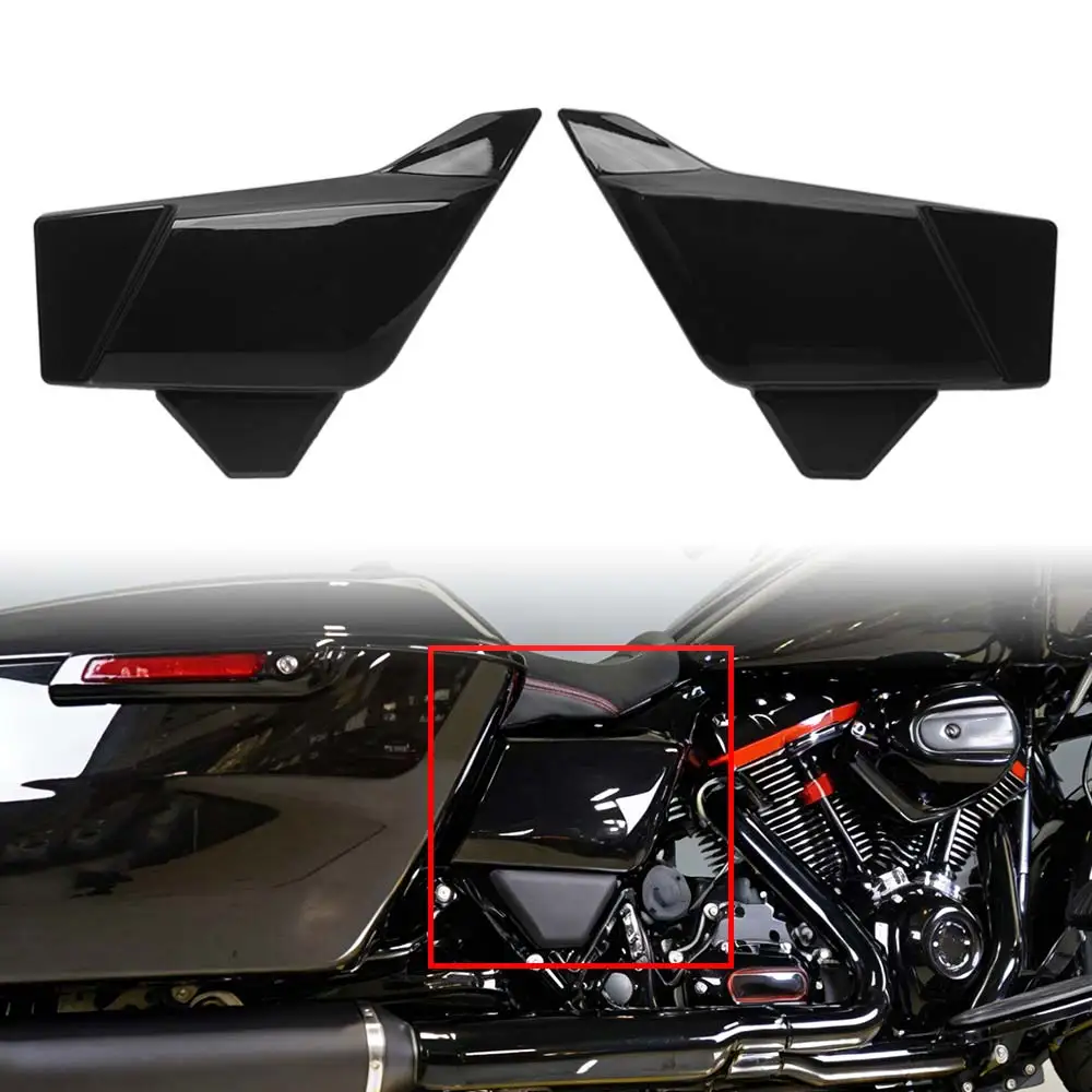 

Боковые крышки аккумуляторного отсека для мотоциклов Harley-Davidson Touring Road Glide Street Glide CVO/SE ST Ultra 2023-2025, цвет Vivid Black