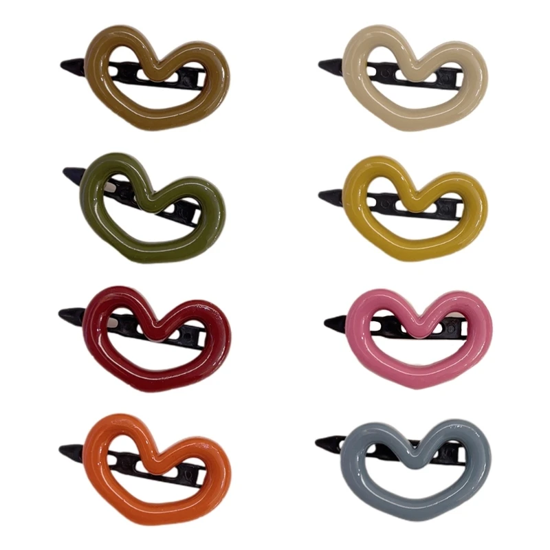 

Plastic Y2k Heart Hairpins Cute Hair Clip Fashion Hairpins Hair Accessories
