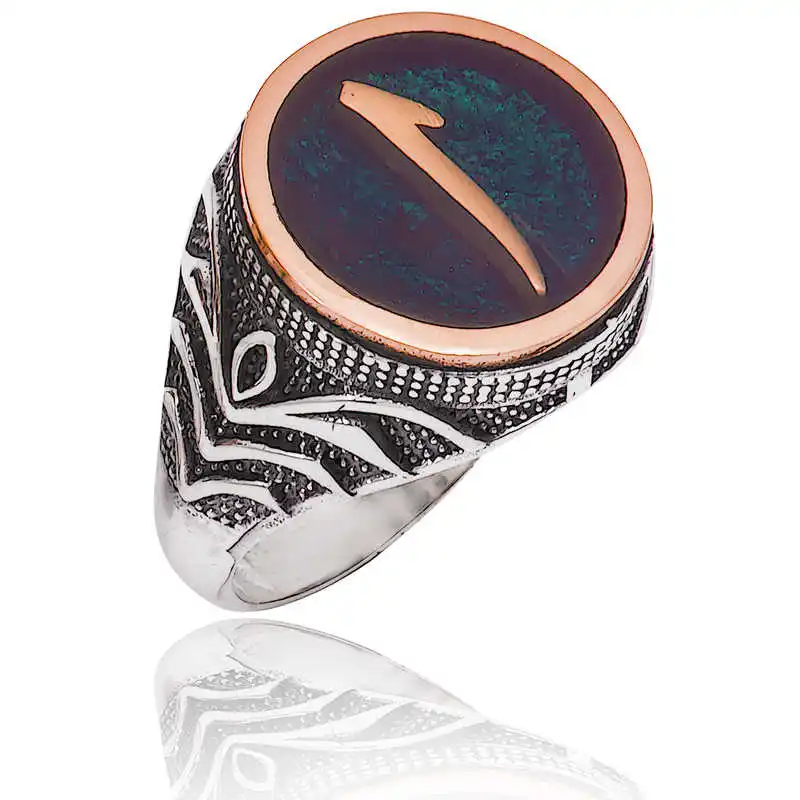 

Tevuli 925 Sterling Silver Aleph Letter Men 'S Ring