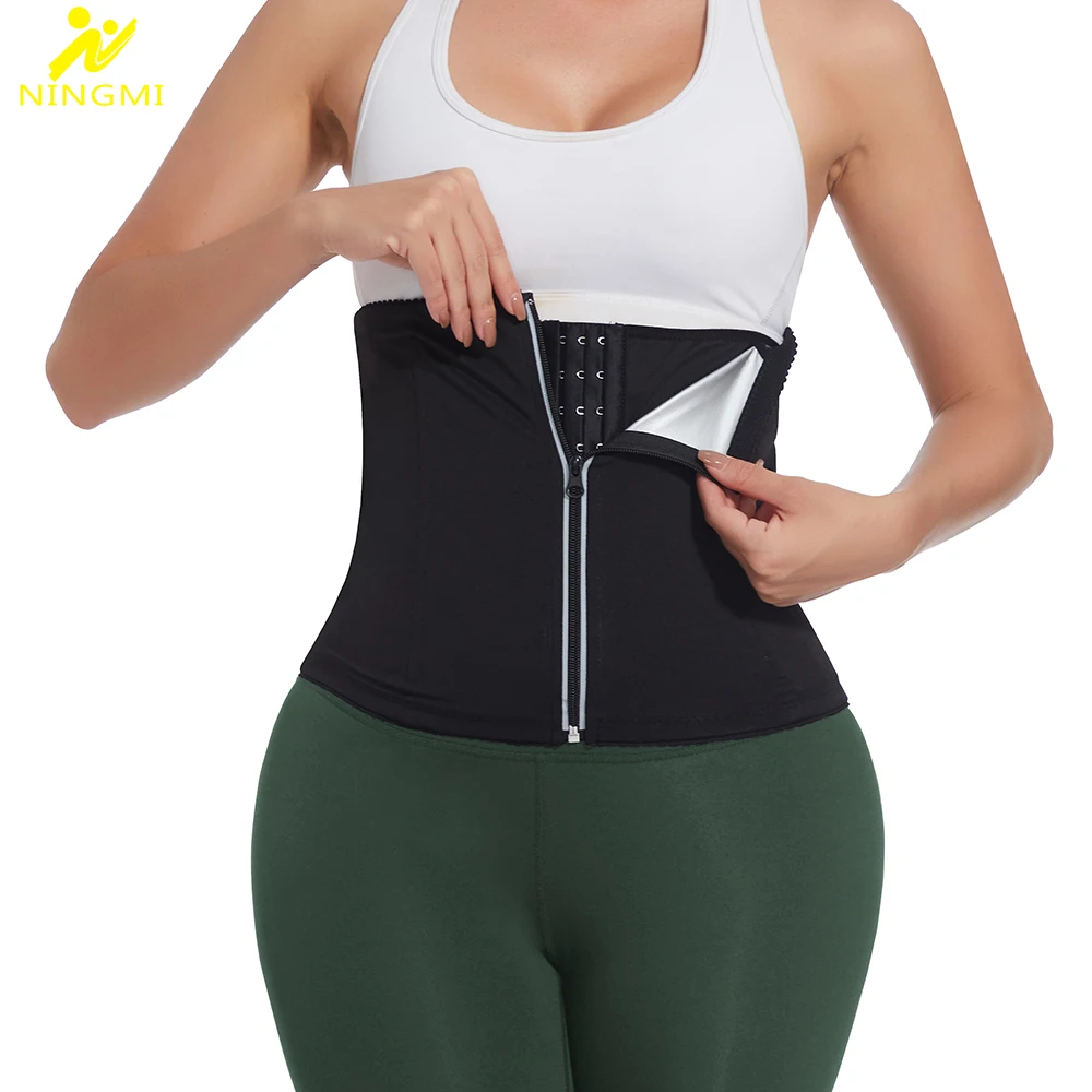 

Пояс-сауна NINGMI Wasit, Женский Триммер для живота, пояс для потери веса, пояс для похудения с Zipe