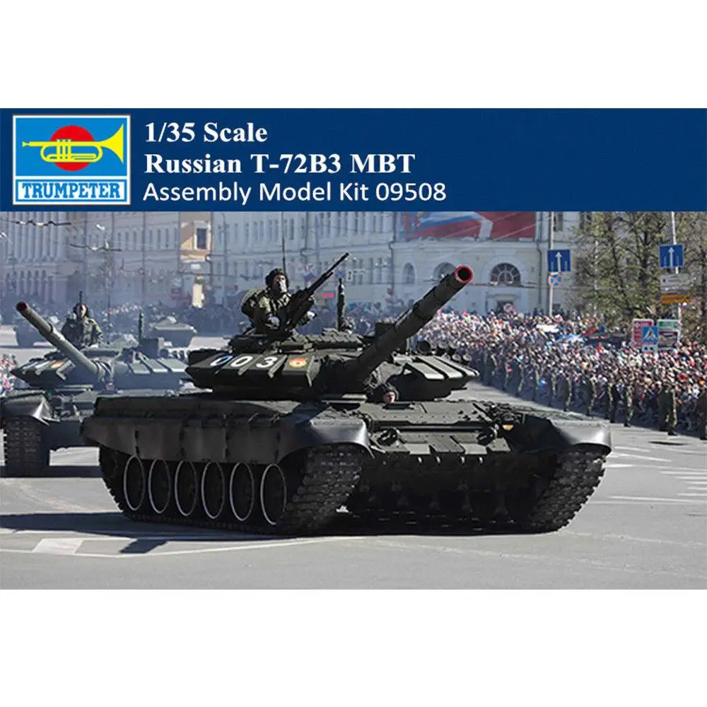 Trumpeter 1/35 09508 русский MBT армированный пластиковый Танк Модель для сборки комплект |