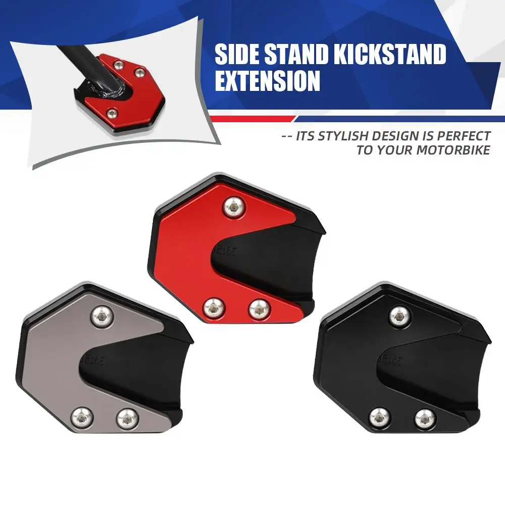 

Motorcycle CNC Kickstand Foot Side Extension Pad Support Plate Enlarge Stand For Aprilia SRMAX 250 300 SRMAX250 SRMAX300 LOGO